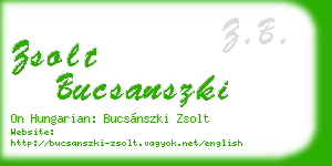 zsolt bucsanszki business card